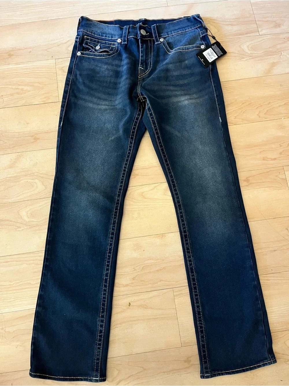 True Religion Ricky Big T Flap Relaxed Straight Jeans W31 L34 NWT